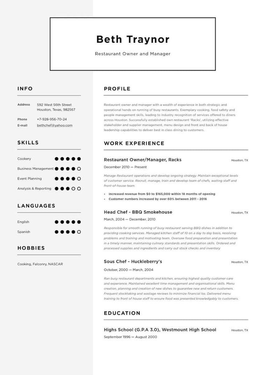 Ámsterdam resume template